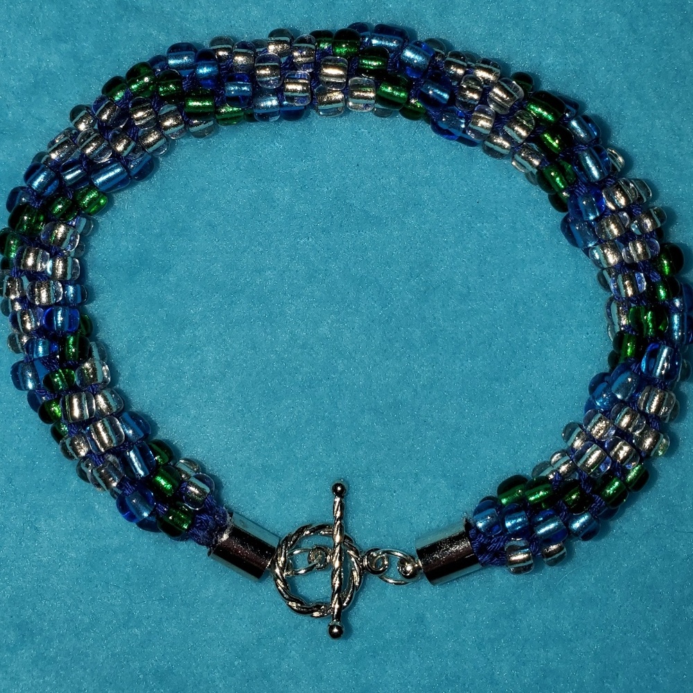 Japanese beaded kumihimo bracelet